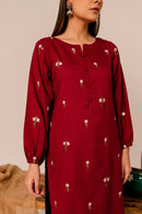 2PC Petal Embroidered Dress